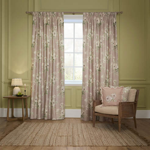 Adele Pencil Pleat, Rose - Ready Made Curtains - Image 3